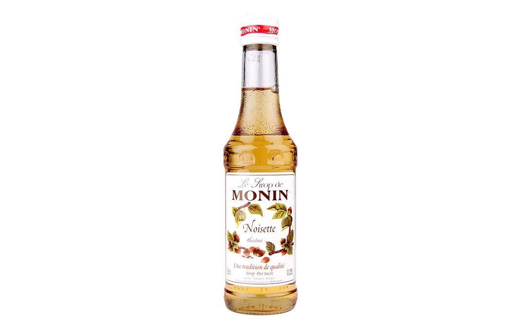 Monin Noisette, Hazelnut Syrup    Glass Bottle  250 millilitre